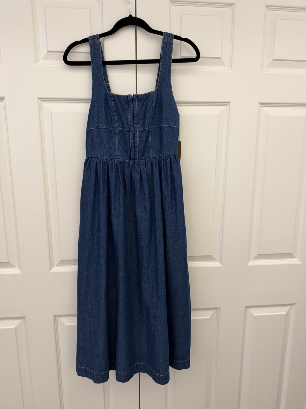 Women’s Blue Denim Pinafore Dress - Classic Sundress